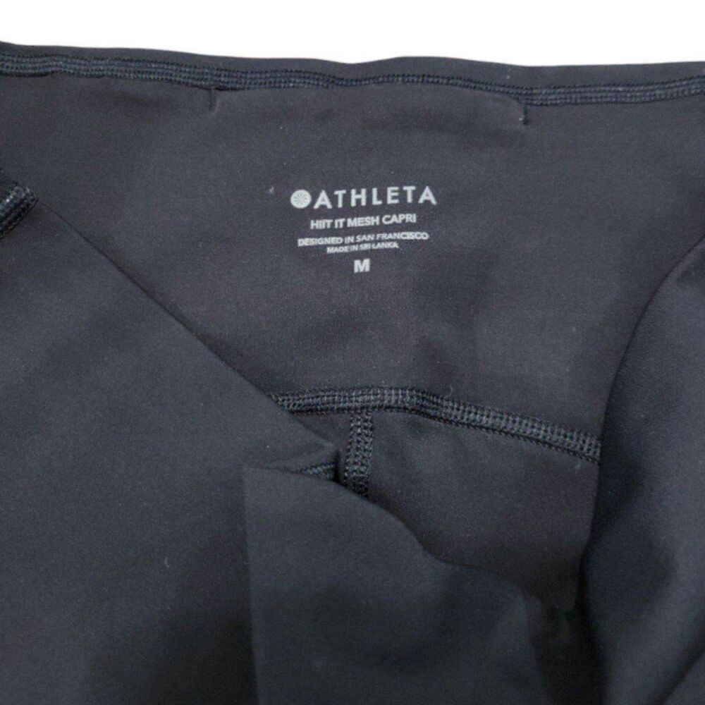 Athleta Leggings Size Medium W29"xL20" Athleta Hiit It Mesh Capri Leggings Crop - Picture 9 of 9